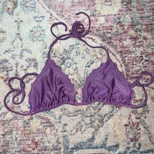 Luli Fama size medium Triangle bikini top in purple. no pads